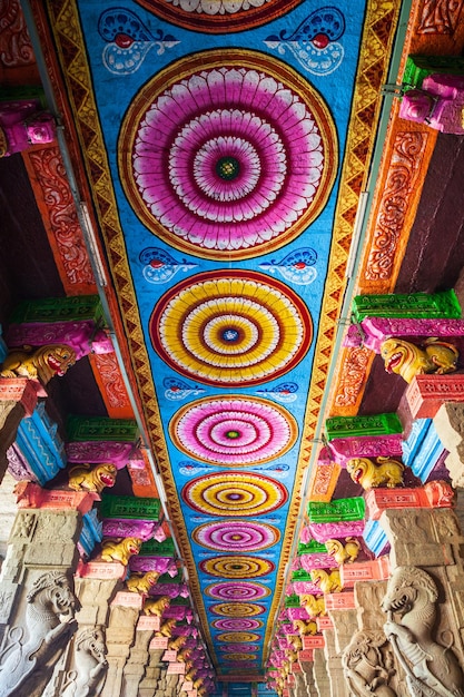 Photo pattern decor of meenakshi temple