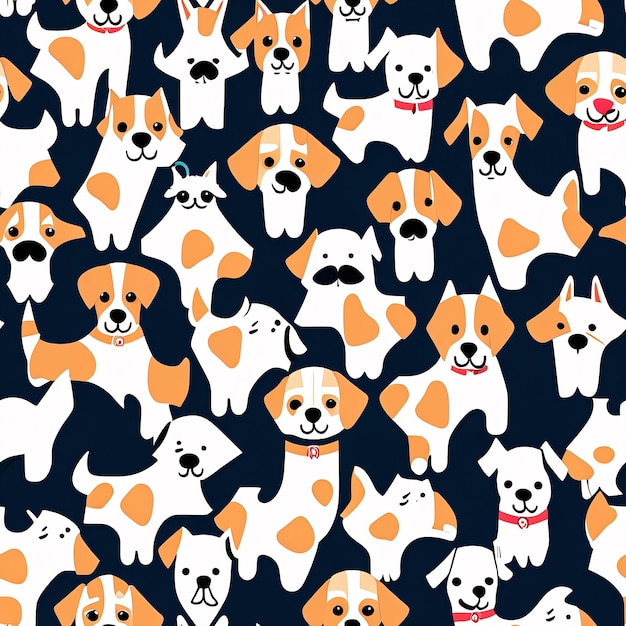 a pattern of dogs