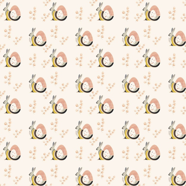 Pattern eastern bunny peach background pattern children illustration textile patterns