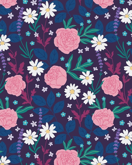 pattern floral design ethnic blossom textile fabric illustration