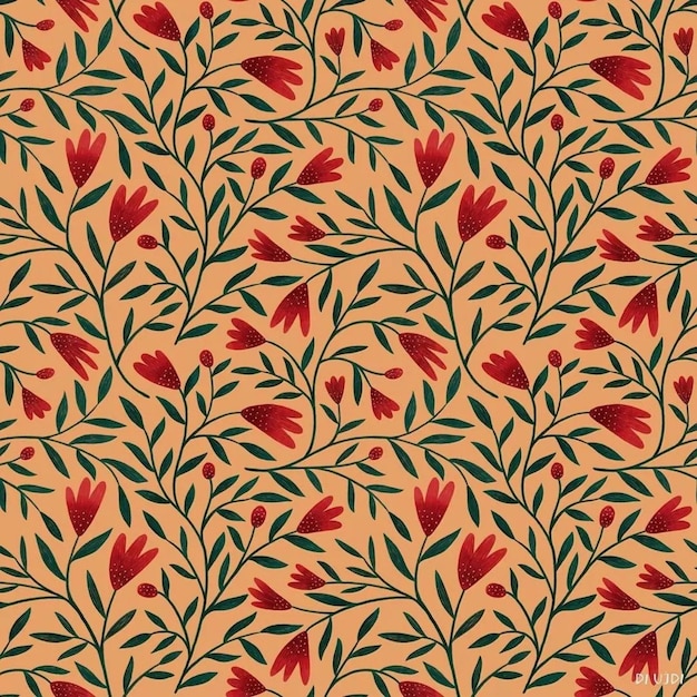 Pattern floral design for textile seamless