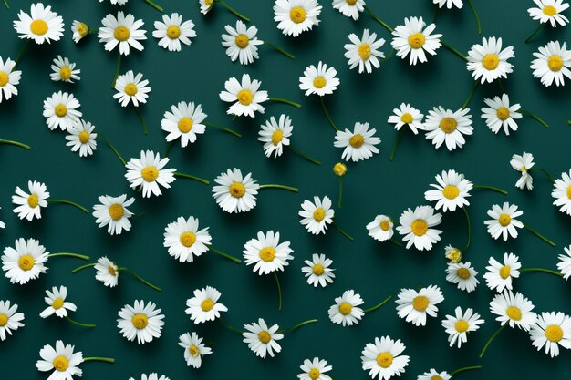 Photo pattern of flowers daisy