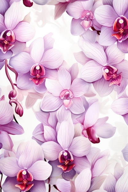 Pattern of flowers on light background