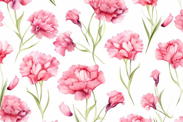 Pattern of flowers on light background