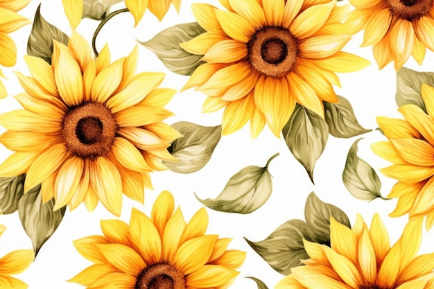 Pattern of flowers on light background