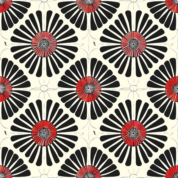 a pattern of flowers on a white background