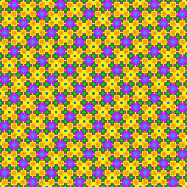 A pattern of flowers on a yellow background.