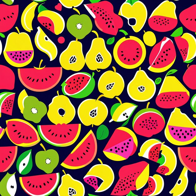 a pattern of fruit