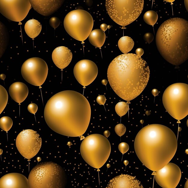 Photo pattern of gold and silver foil balloons