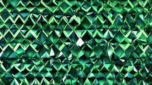 A pattern of green and blue diamonds on a green background