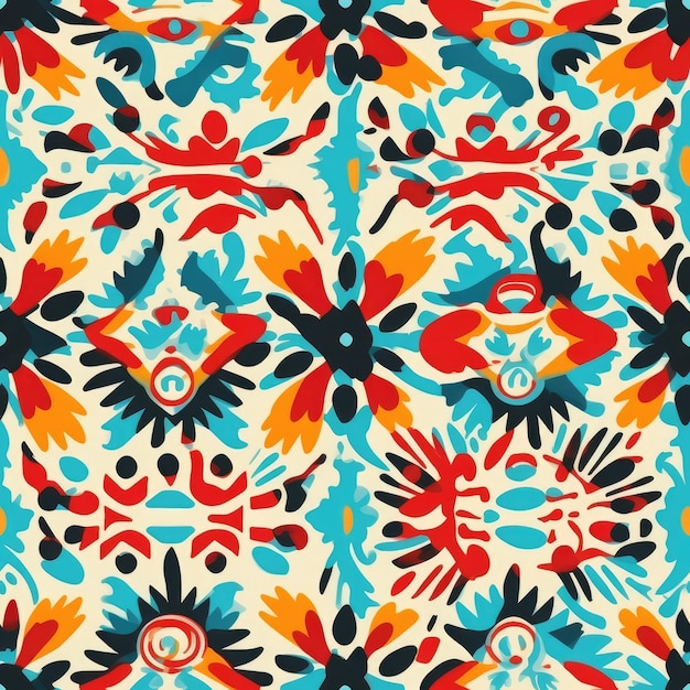 pattern image with colorful flower background