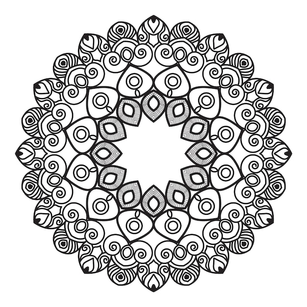 pattern mandala ornament flower vector floral design lace circle illustration decoration