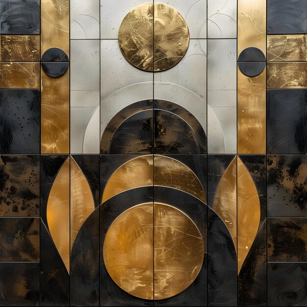 Pattern of opulence geometric of art deco design Luxurious material and bold metallic tracery