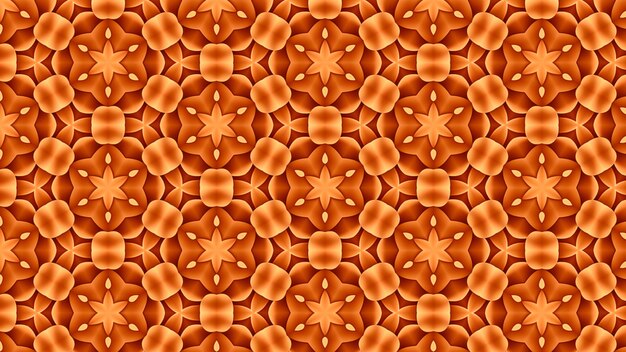 The pattern of the orange flowers