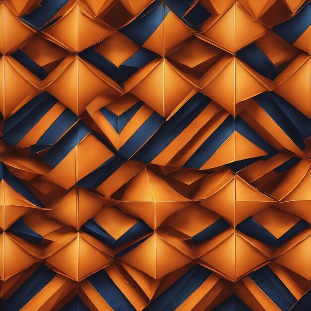 The pattern in the orange and yellow colors is a geometric pattern