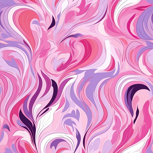 pattern painting with pink marble background