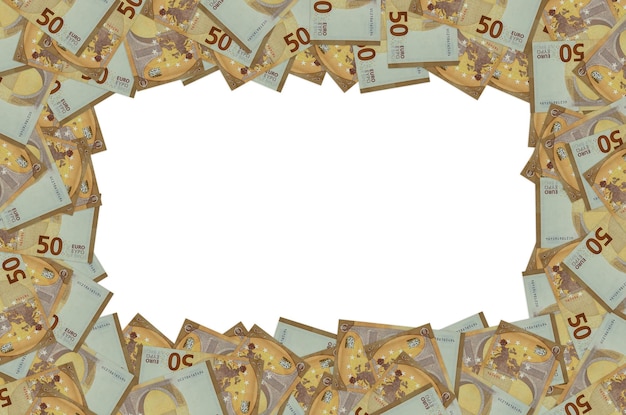 Foto parte del disegno di una banconota in euro in primo piano con piccoli dettagli marroni banconota europea