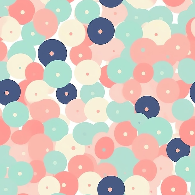 Premium AI Image | pattern of pastel polka dots