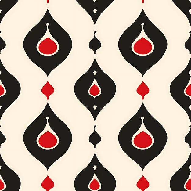 Pattern Pear With Drop Silhouette and Modern Design With Argyle Patt Tile Seamless Art Tattoo Ink