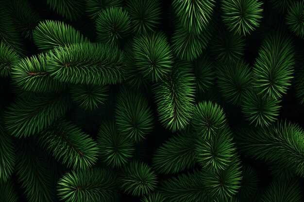 Photo pattern of pine branches in green