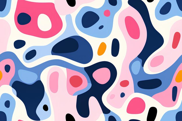 Pattern of pink and blue colors of bubble shaped objects