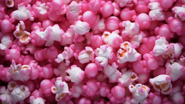 Pattern of pink popcorn