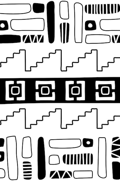 pattern png tribal design black and white aztec style transparent background