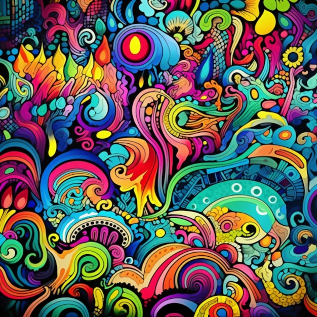 Pattern Psychedelic Colors