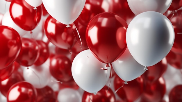 Pattern of red balloons party