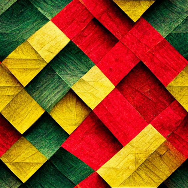 Pattern red, yellow and green