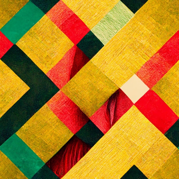 Pattern red, yellow and green