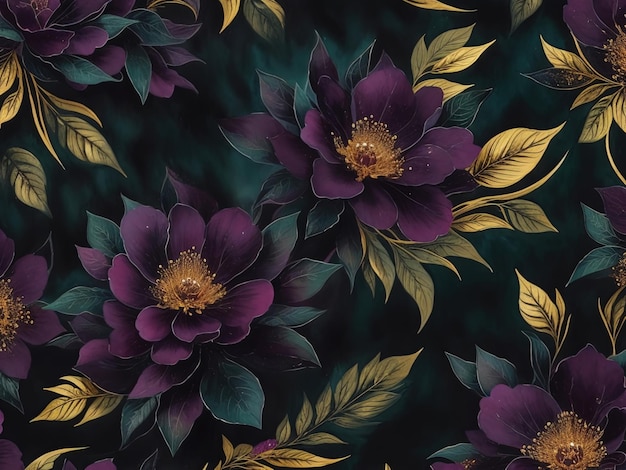 pattern seamless flowers materials design