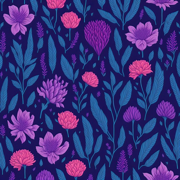 pattern seamless flowers materials design