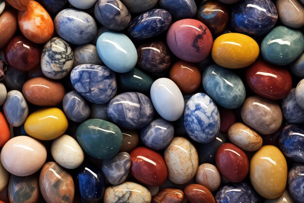 Pattern of small colored stones