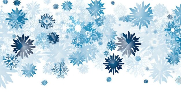 Photo pattern snowflakes gently fall from the sky