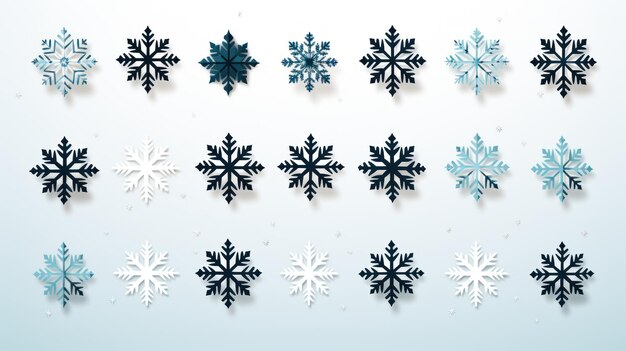 Photo pattern snowflakes gently fall from the sky