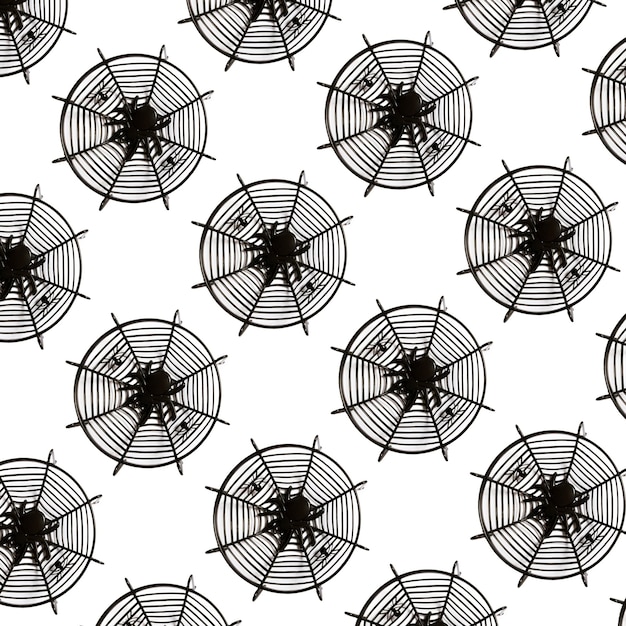 Pattern spider web on white background