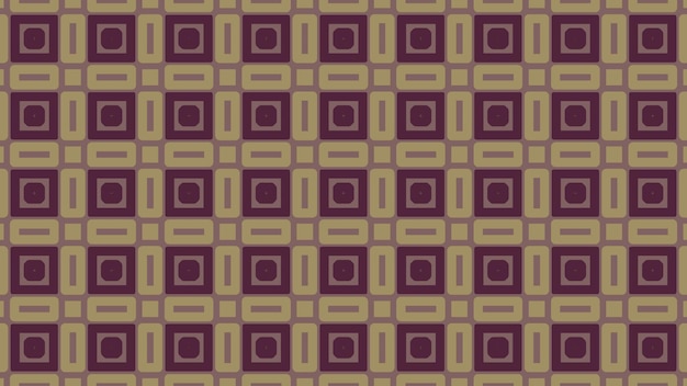 The pattern of the squares in purple and yellow.