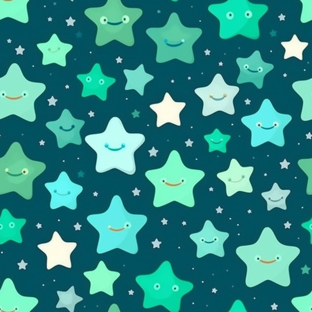 A pattern of stars and the words smile on it