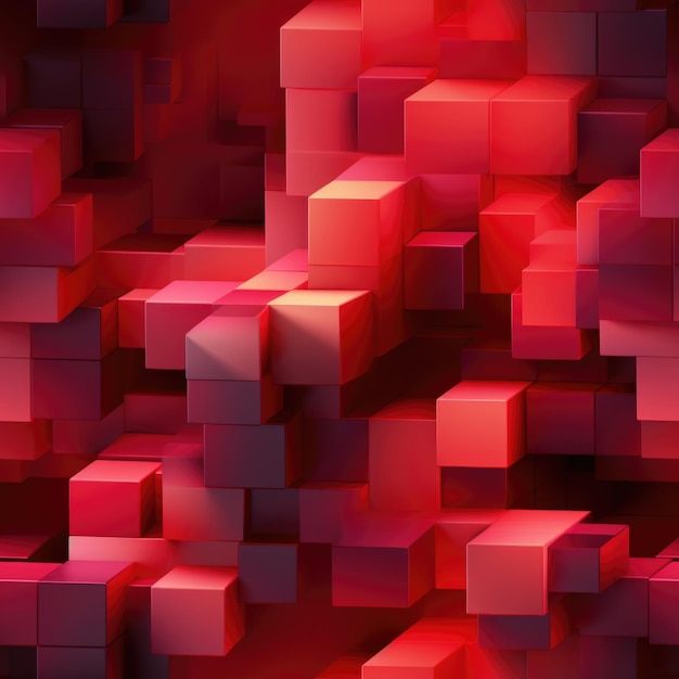 Photo pattern tile tetris geometric red seamless wallpaper
