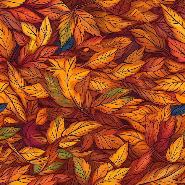 木の葉のパターン パステルカラートーン