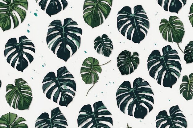 Photo pattern tropical leaf background illustration