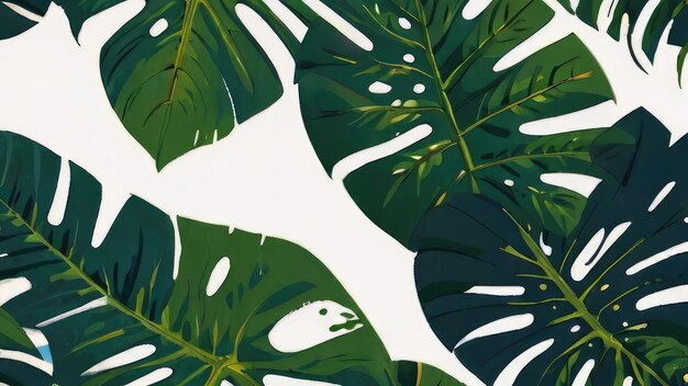 Photo pattern tropical leaf background illustration