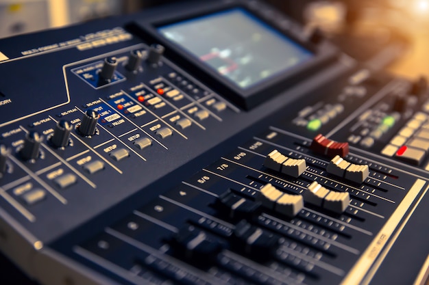 Pattern Of Volume Slide control on Professional Sound Mixer.