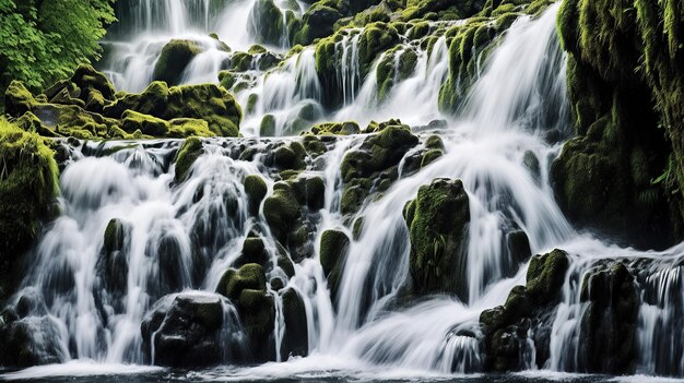 Pattern waterfall background Generative AI