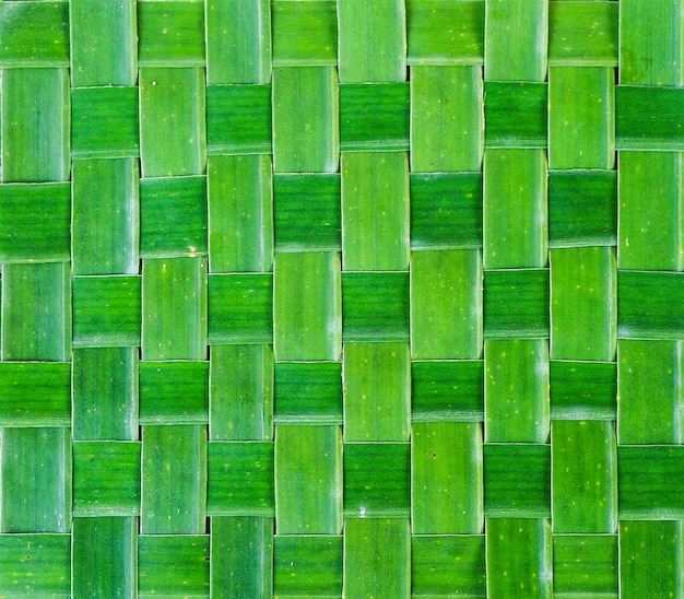 Pattern weaving of banana leaves 