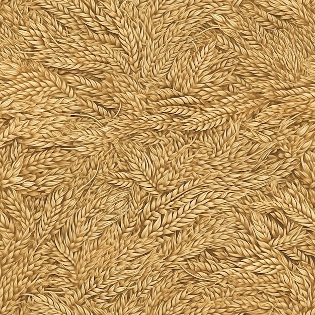 A pattern of wheat ears on a brown background