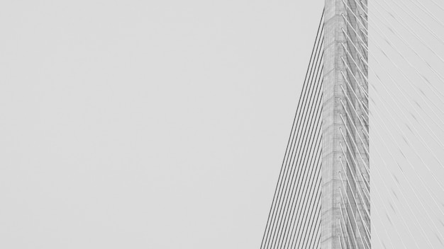 Pattern of wire rope at suspension bridge - monochrome background