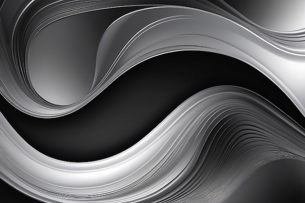 Pattern with a blackandwhite gradient Abstract metallic background