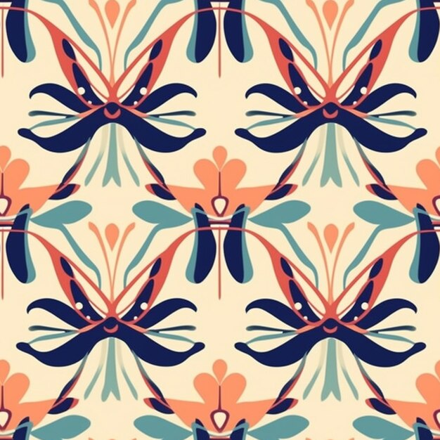 A pattern with flowers and leaves that say's'a '